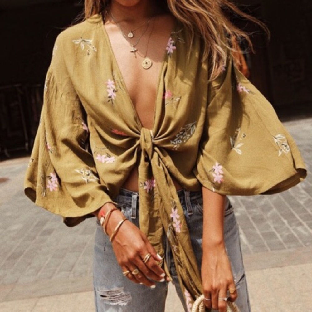 BILLABONG Knot Yours Tie Front Top